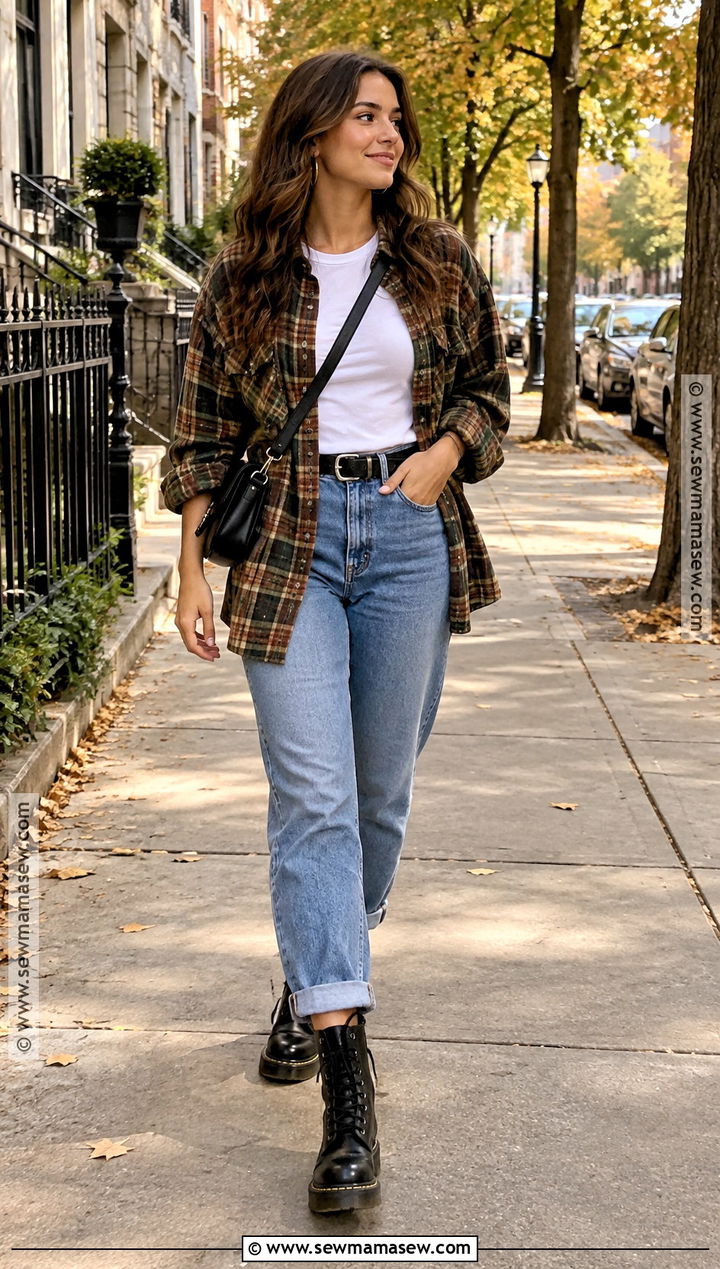Doc Martens With Straight Leg Jeans - 20 Fall Doc Martens Outfits