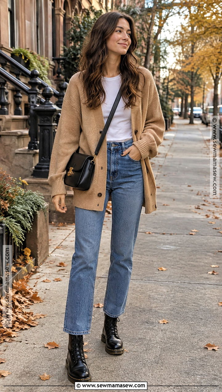 Doc Martens With Straight Leg Jeans - 15 Fall Fashion With Doc Martens Ideas