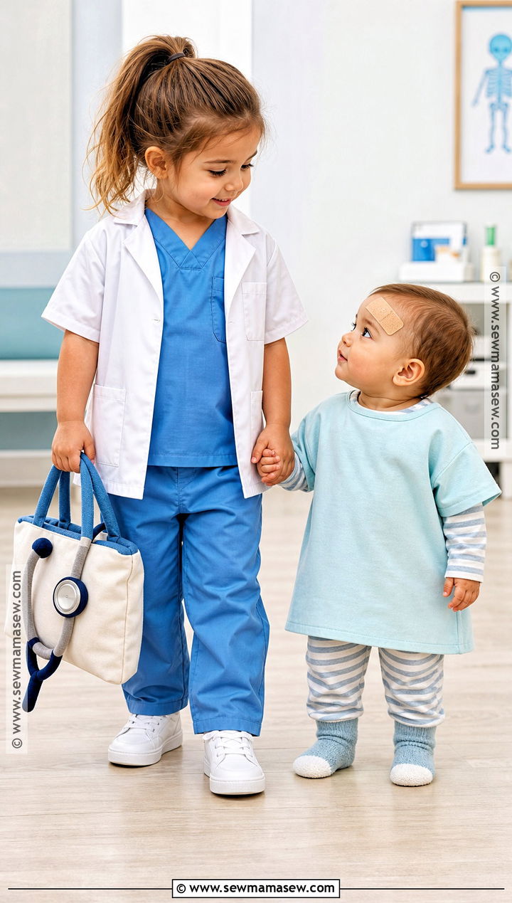 Doctor And Baby Patient Sister Costumes - 30 sister halloween costumes toddler for babies