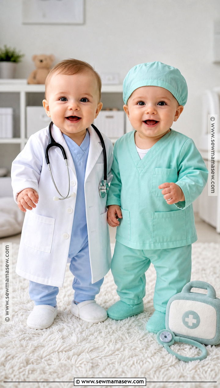 Doctor And Nurse Twin Baby Costume - 30 twin halloween costumes for babies