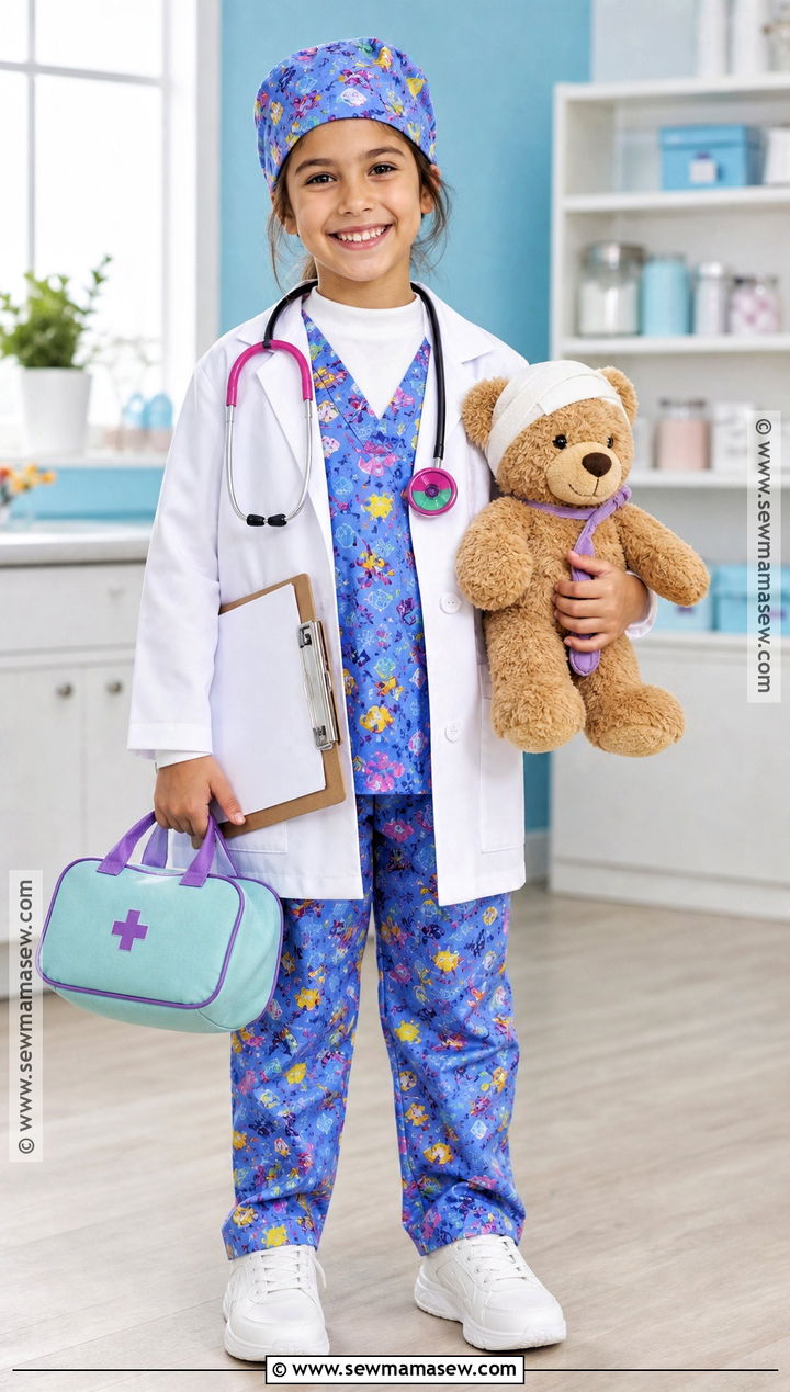 Doctor Costume With Colorful Scrubs - 40 kids costumes
