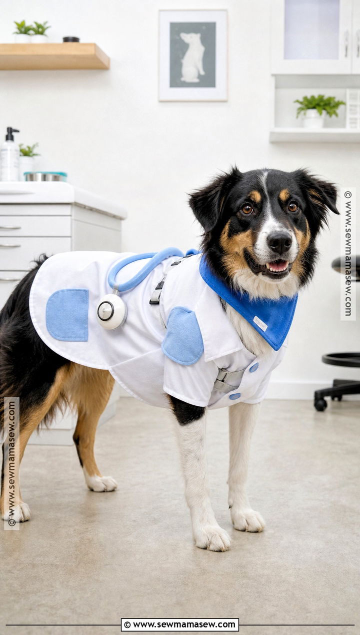 Doctor Dog Costume With White Coat - 35 dog costume ideas