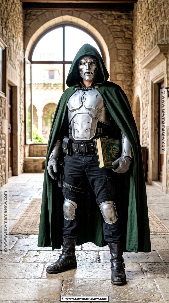 Doctor Doom Costume With Green Hood - 30 Villain Costume Ideas