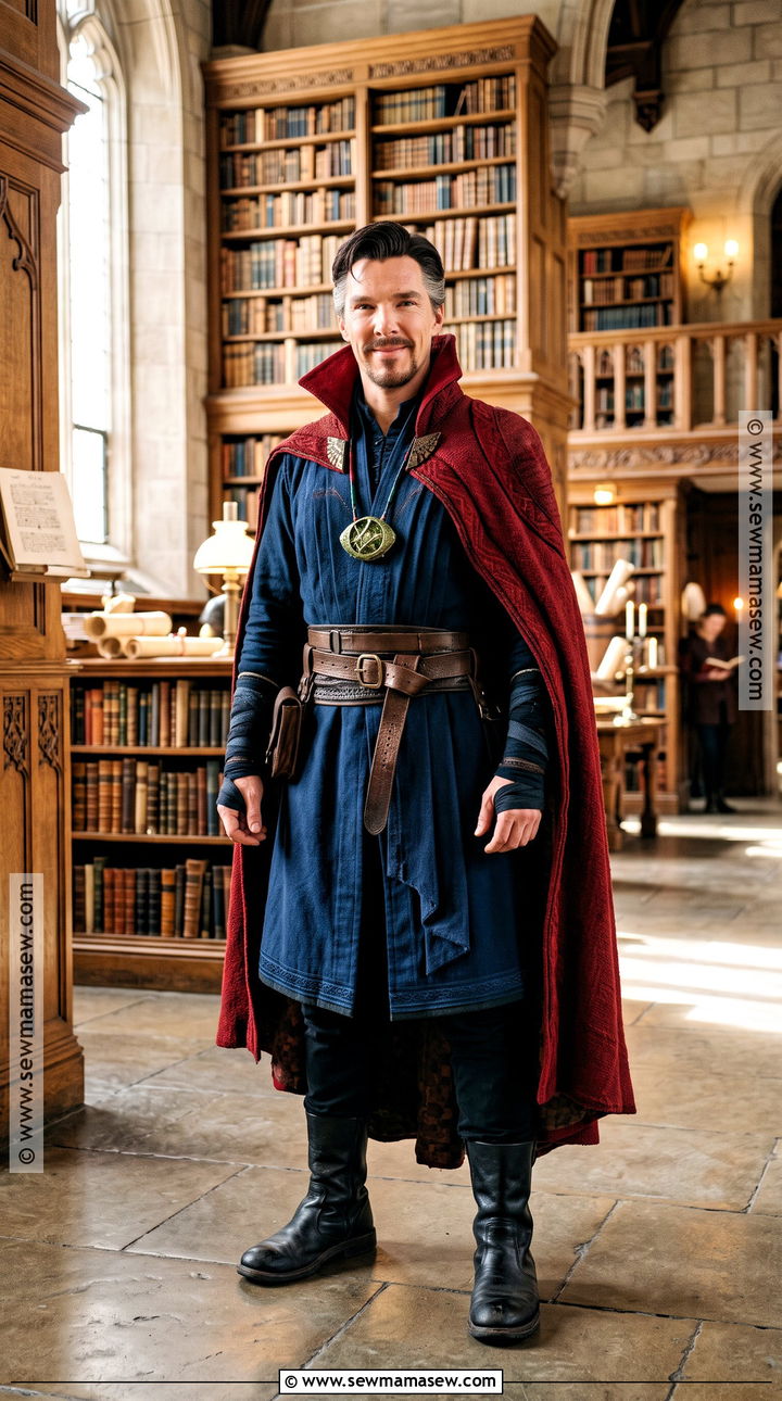 Doctor Strange Cosplay With Red Cloak - 30 Men Cosplay Ideas