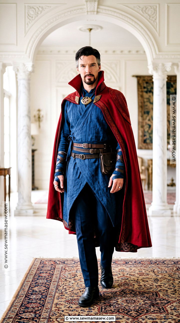 Doctor Strange Costume With Blue Tunic And Red Cape - 30 avengers costumes