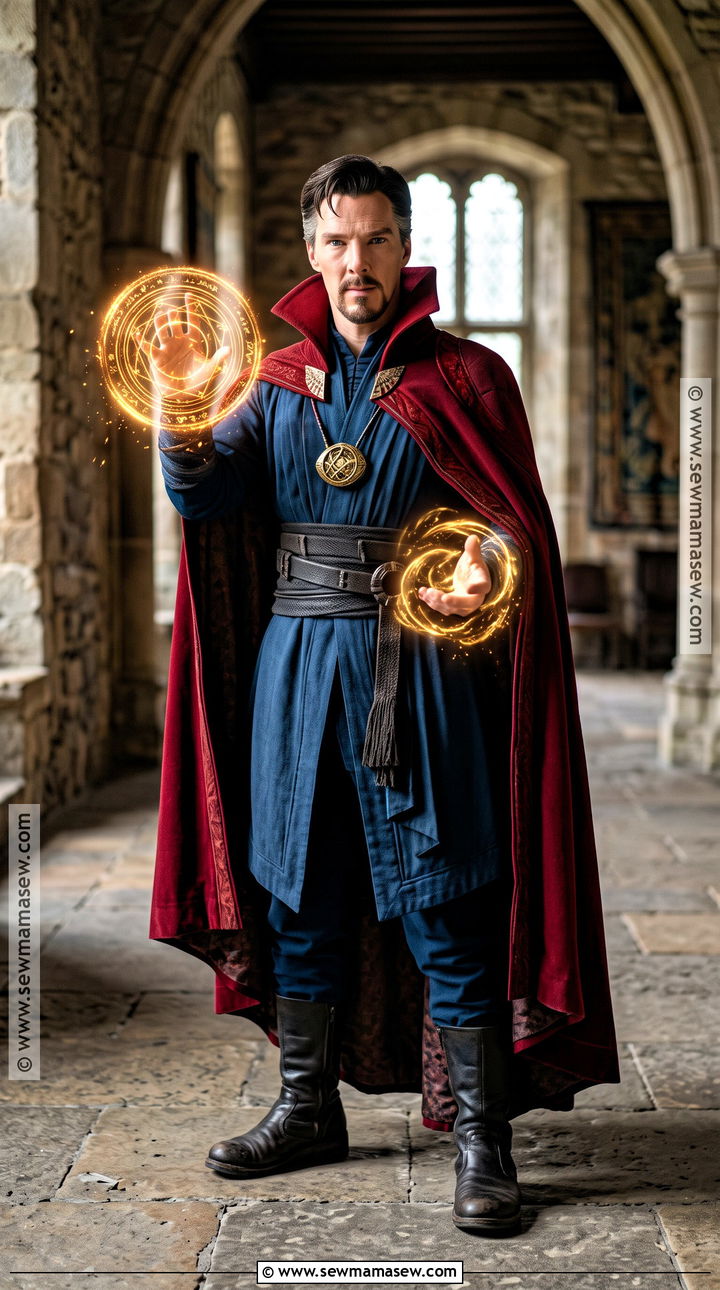 Doctor Strange Costume With Red Cloak - 40 superhero costume ideas