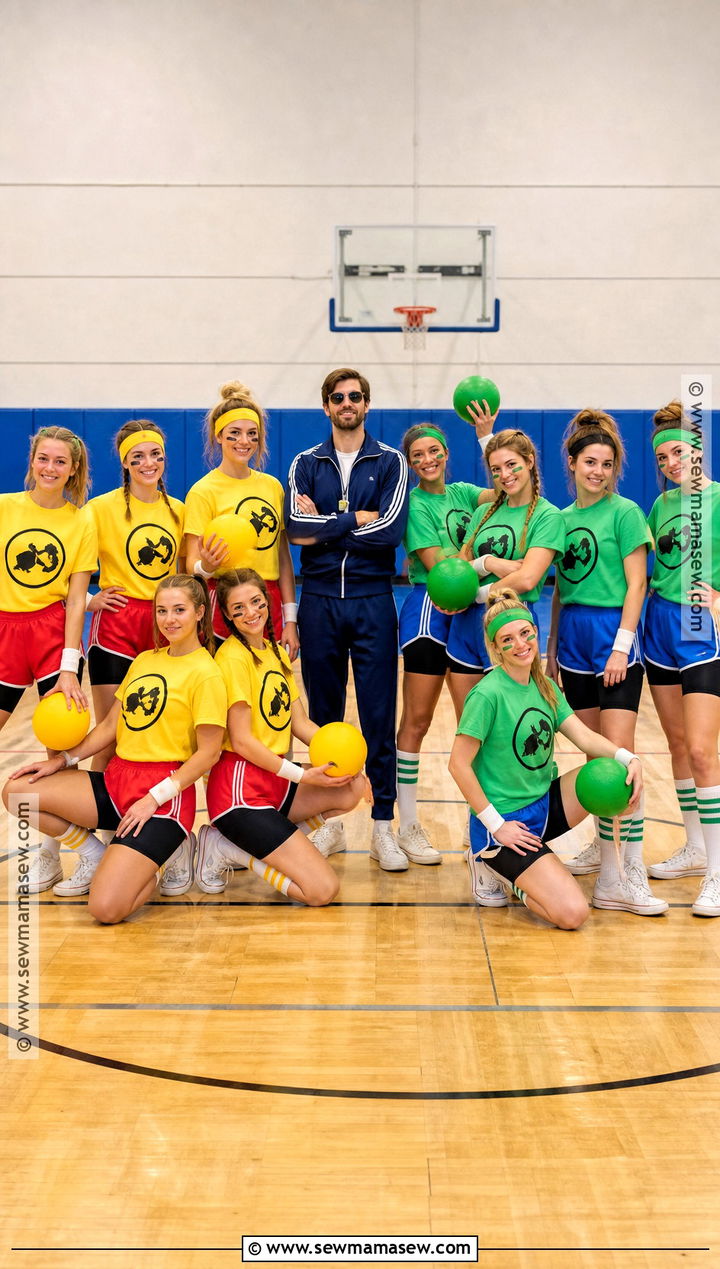 Dodgeball Team Costume With Headbands - 30 team costume ideas sports