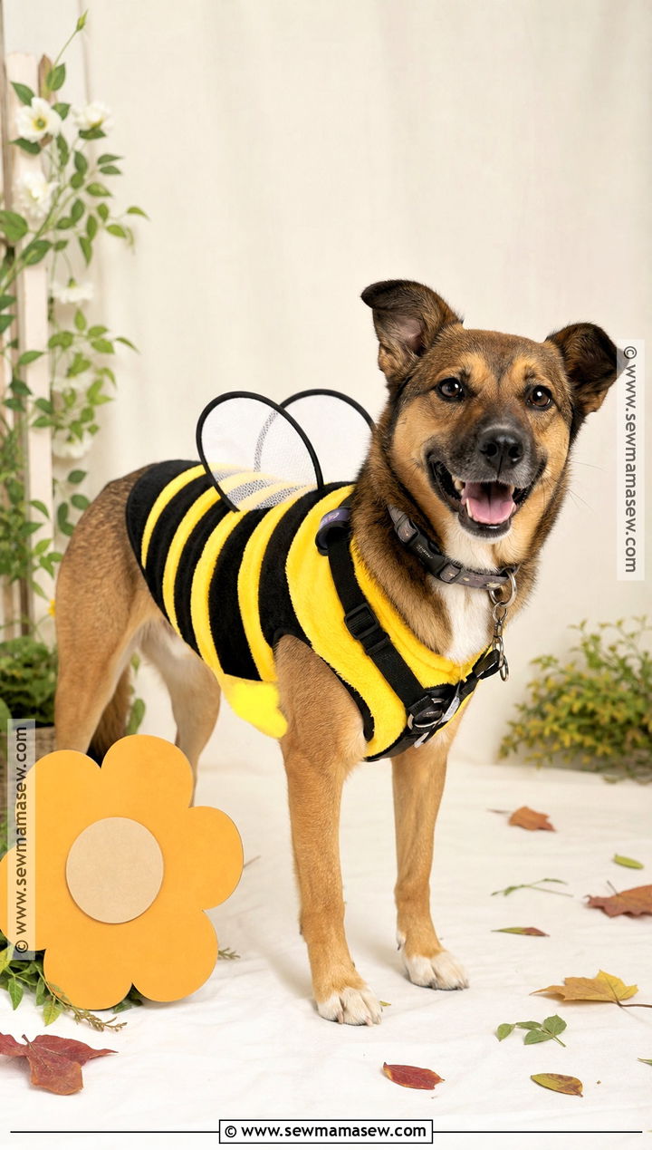 Dog Bumblebee Costume With Soft Wings - 50 halloween costumes ideas
