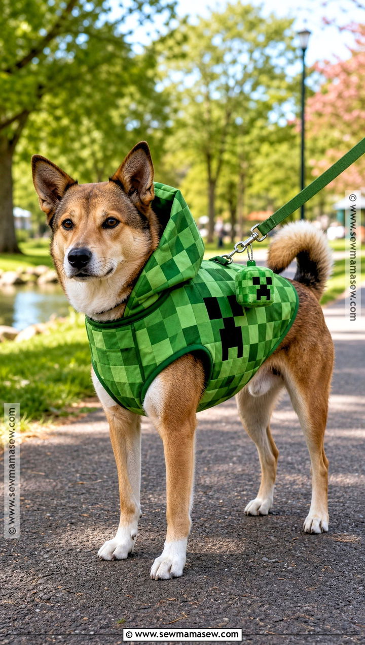 Dog Creeper Costume With Soft Cube Hood - 30 creeper costume ideas