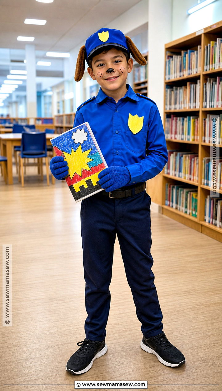 Dog Man Costume With Blue Uniform - 30 world book day costumes for boys