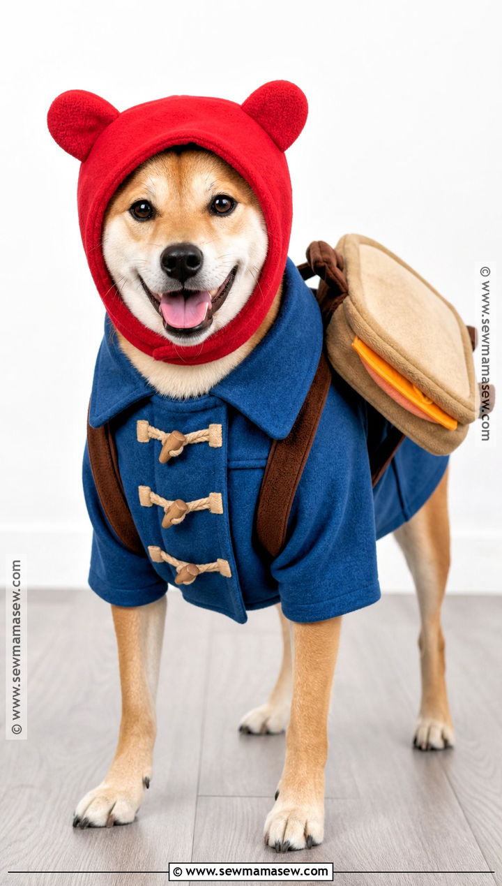 Dog Paddington Costume With Blue Coat - 35 paddington halloween costume ideas