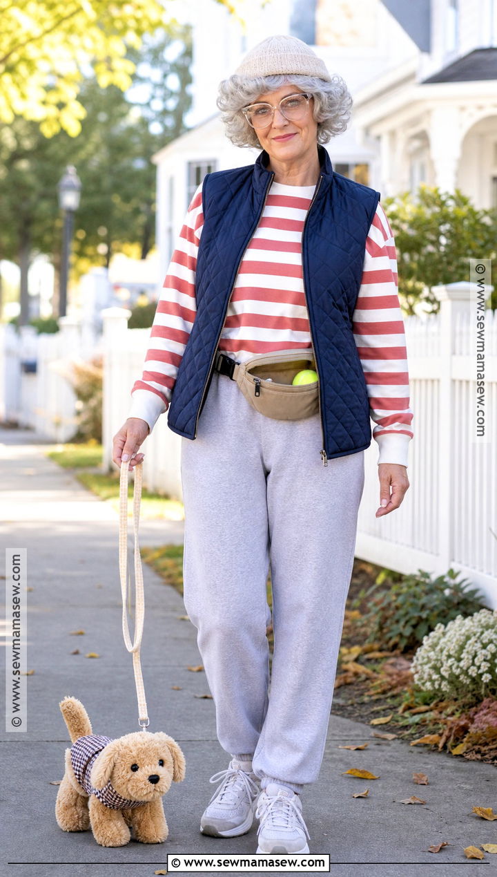 Dog Walker Grandma Costume - 40 old lady costume ideas