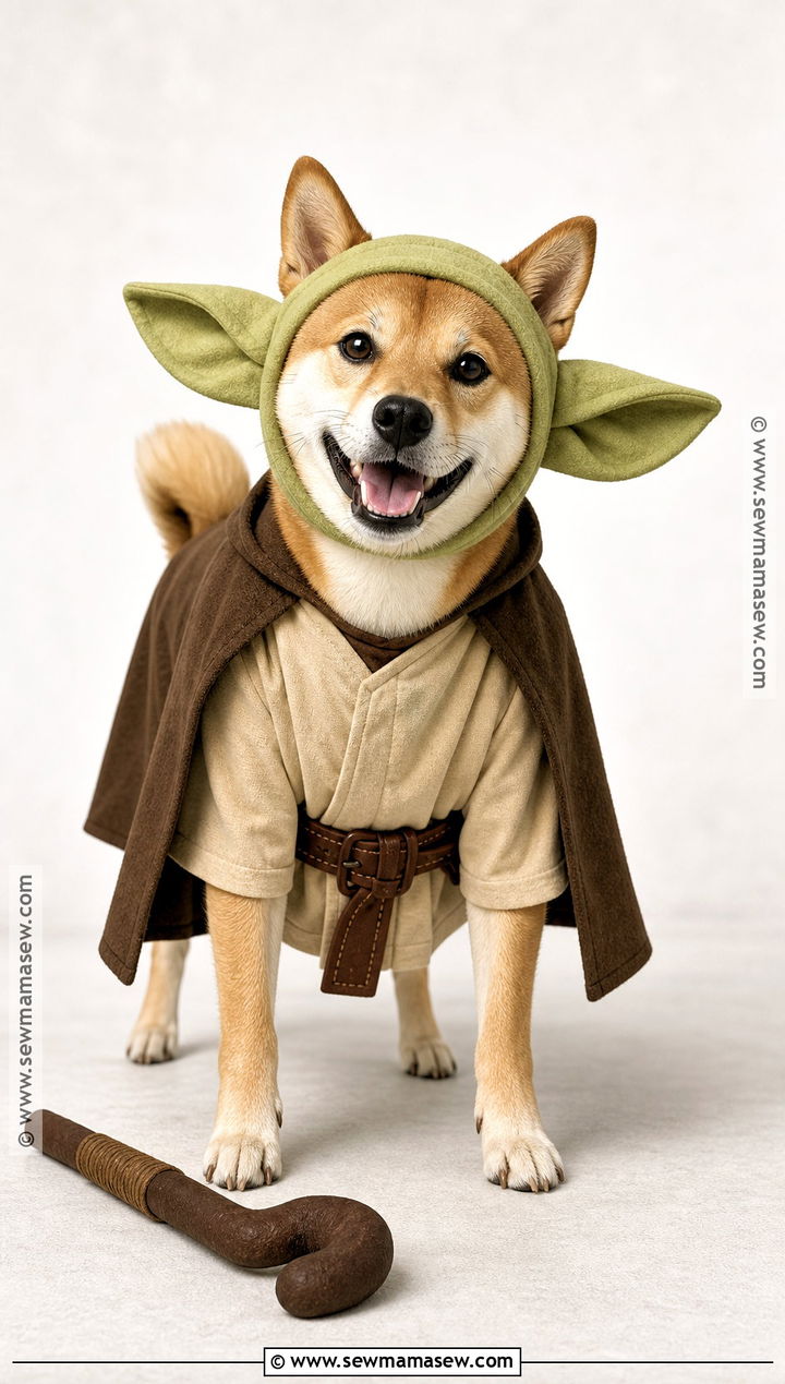 Dog Yoda Costume With Soft Ear Hood - 35 yoda costume ideas
