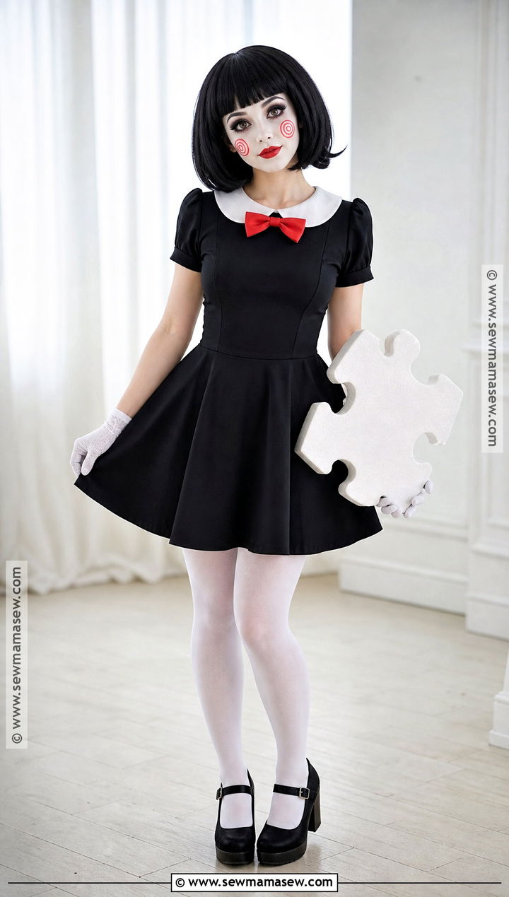 Doll Jigsaw Costume With Peter Pan Collar - 40 jigsaw costume ideas for women