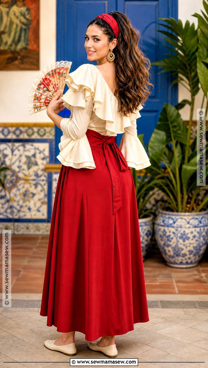 Dolores Costume With Red Skirt - 40 curly hair halloween costume ideas