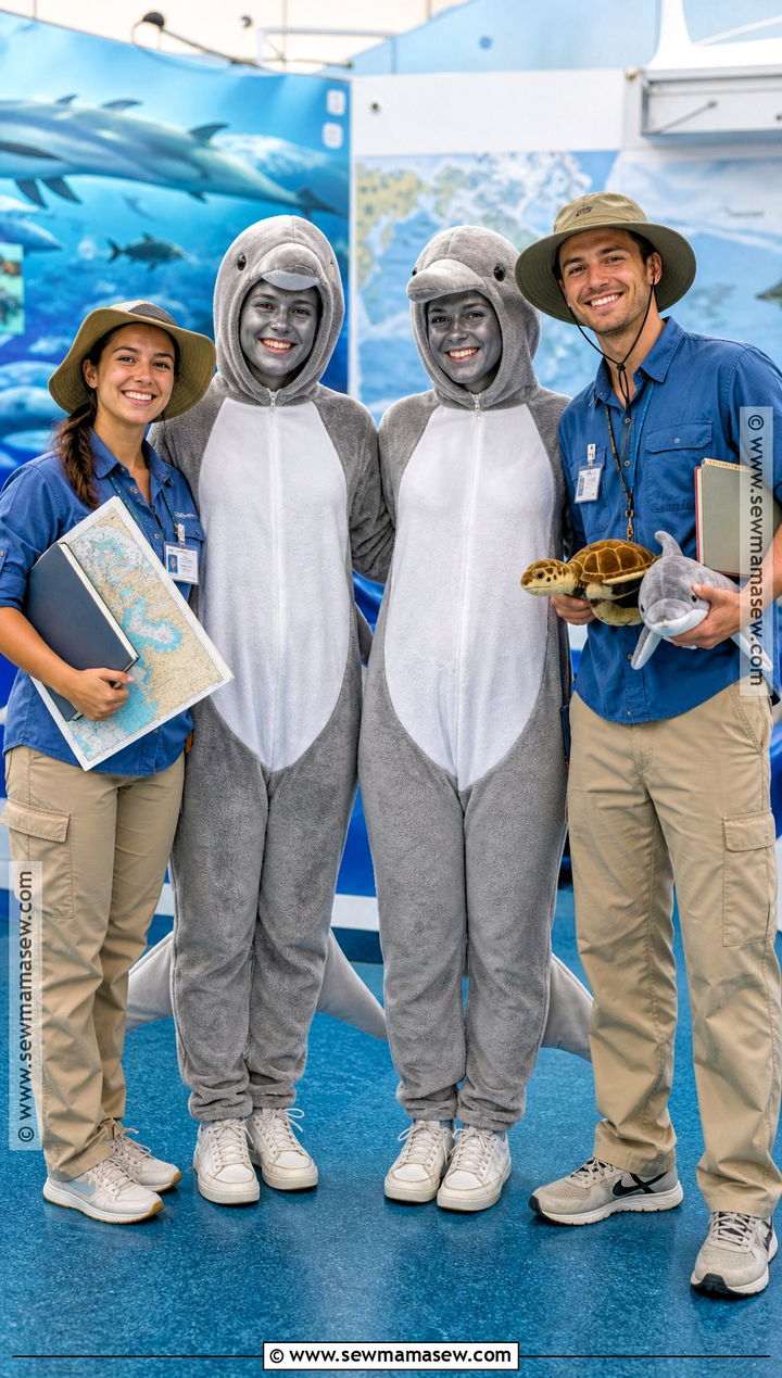 Dolphin And Marine Biologist Family Costume - 30 dolphin costume ideas
