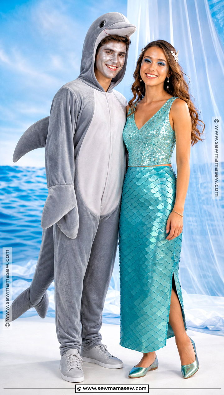 Dolphin And Mermaid Couple Costume - 30 dolphin costume ideas
