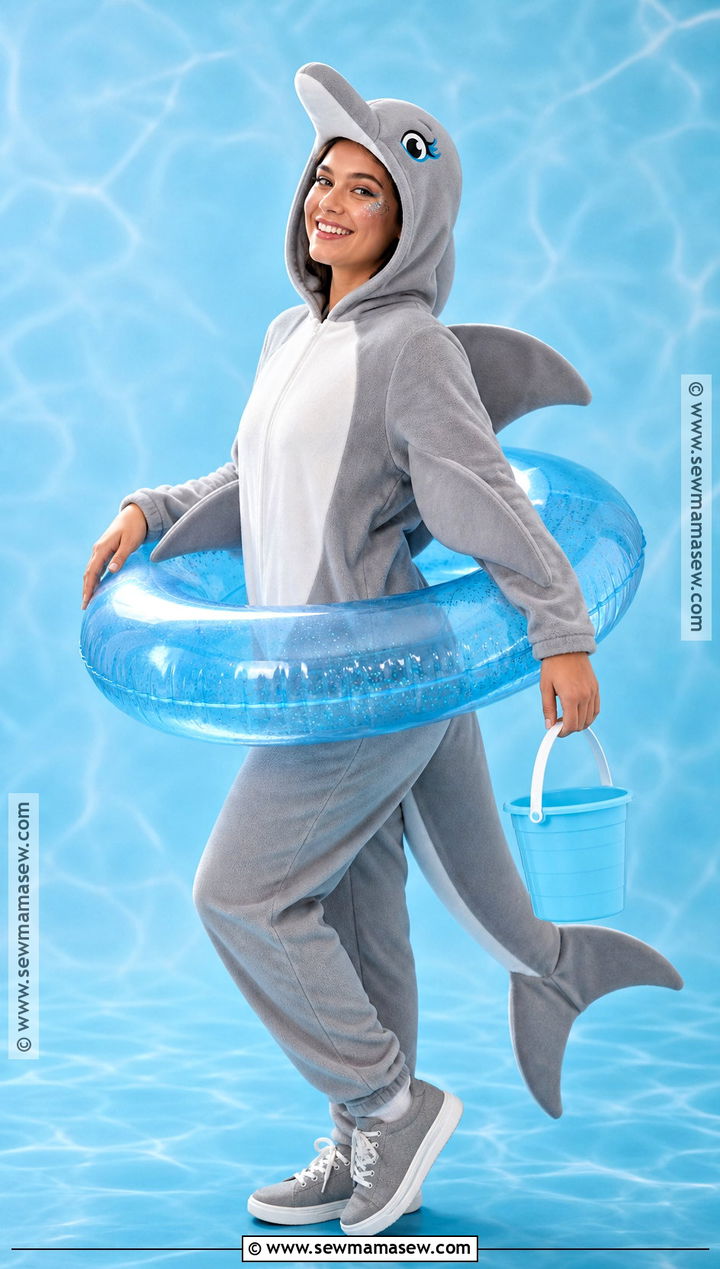 Dolphin Costume With Inflatable Pool Ring - 30 dolphin costume ideas
