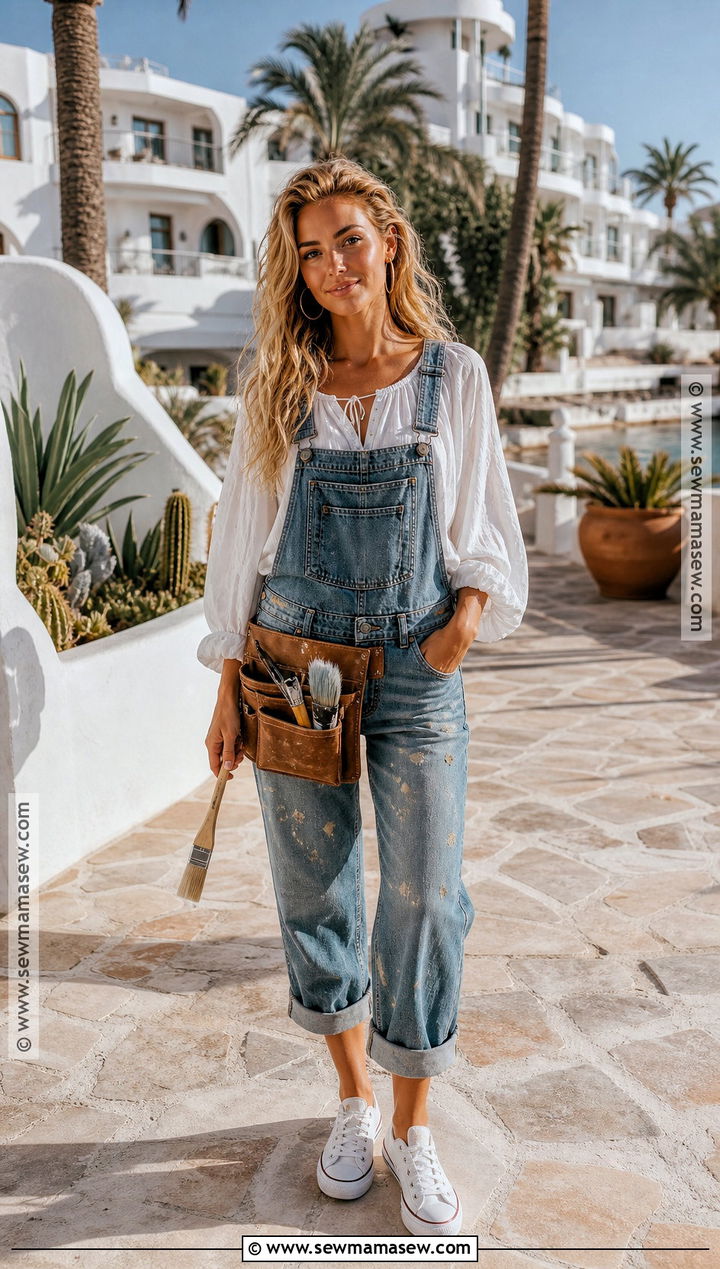Donna Denim Overalls Costume - 30 mama mia costume ideas