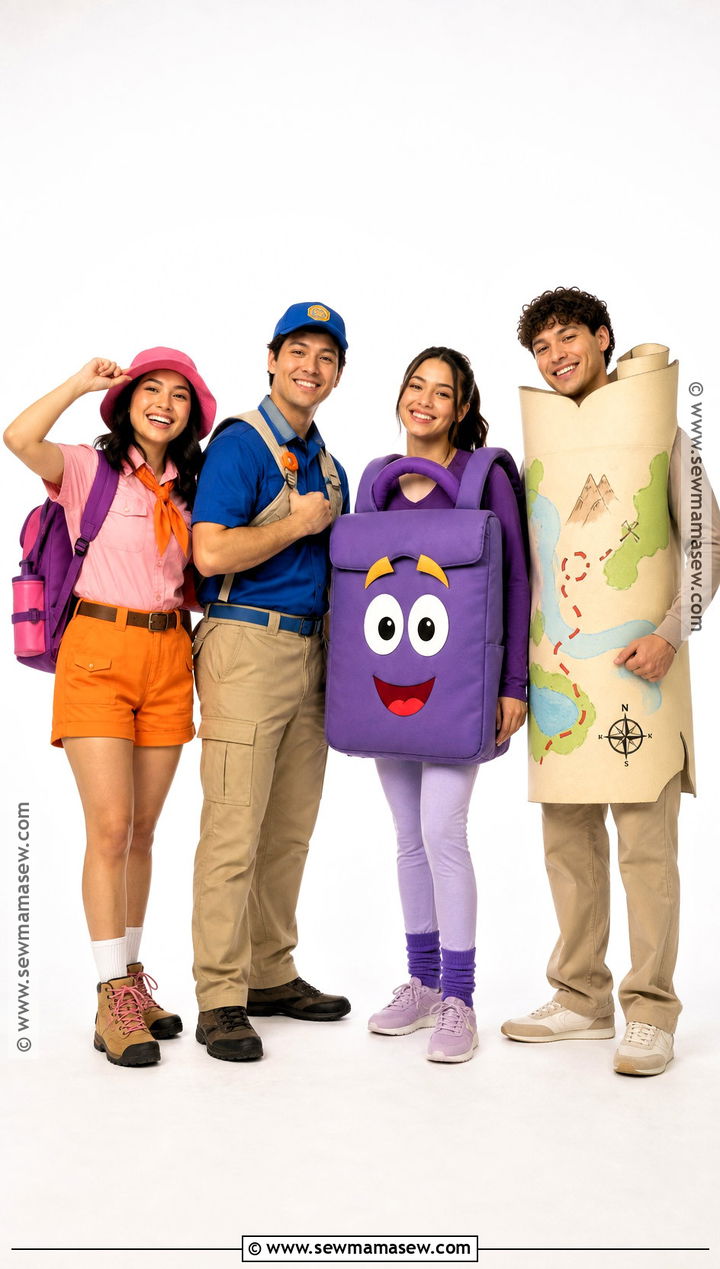 Dora And Diego Map And Backpack Group Costume - 30 dora and diego costume ideas