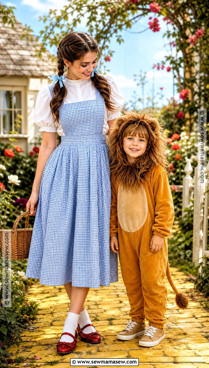 Dorothy And Cowardly Lion Costume - 30 mommy and son halloween costumes