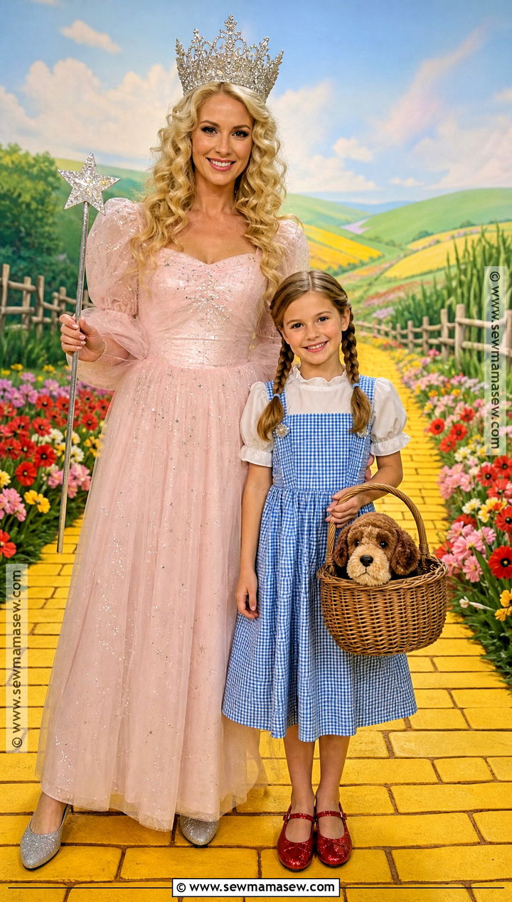 Dorothy And Glinda Costume - 35 Mother Daughter Halloween Costumes