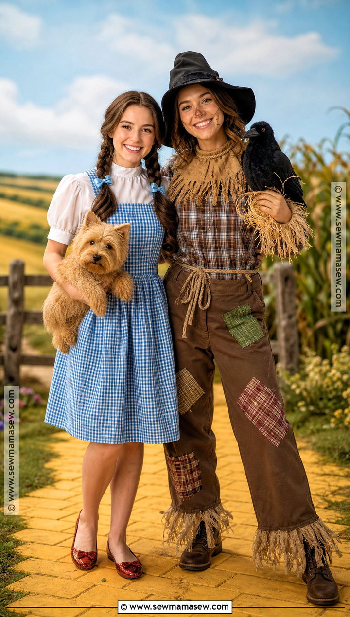 Dorothy And Scarecrow Costume - 50 matching halloween costumes