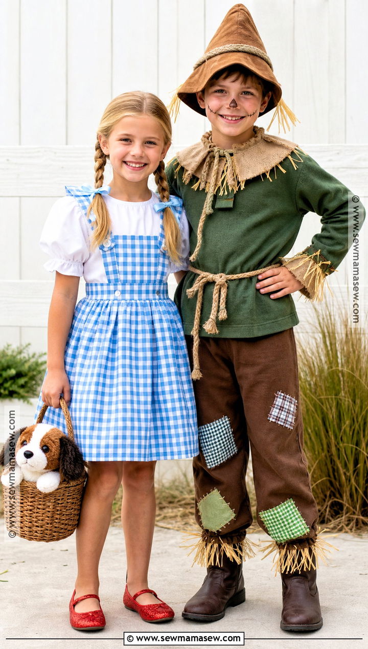 Dorothy And Scarecrow Costume - 30 brother sister halloween costumes for kids