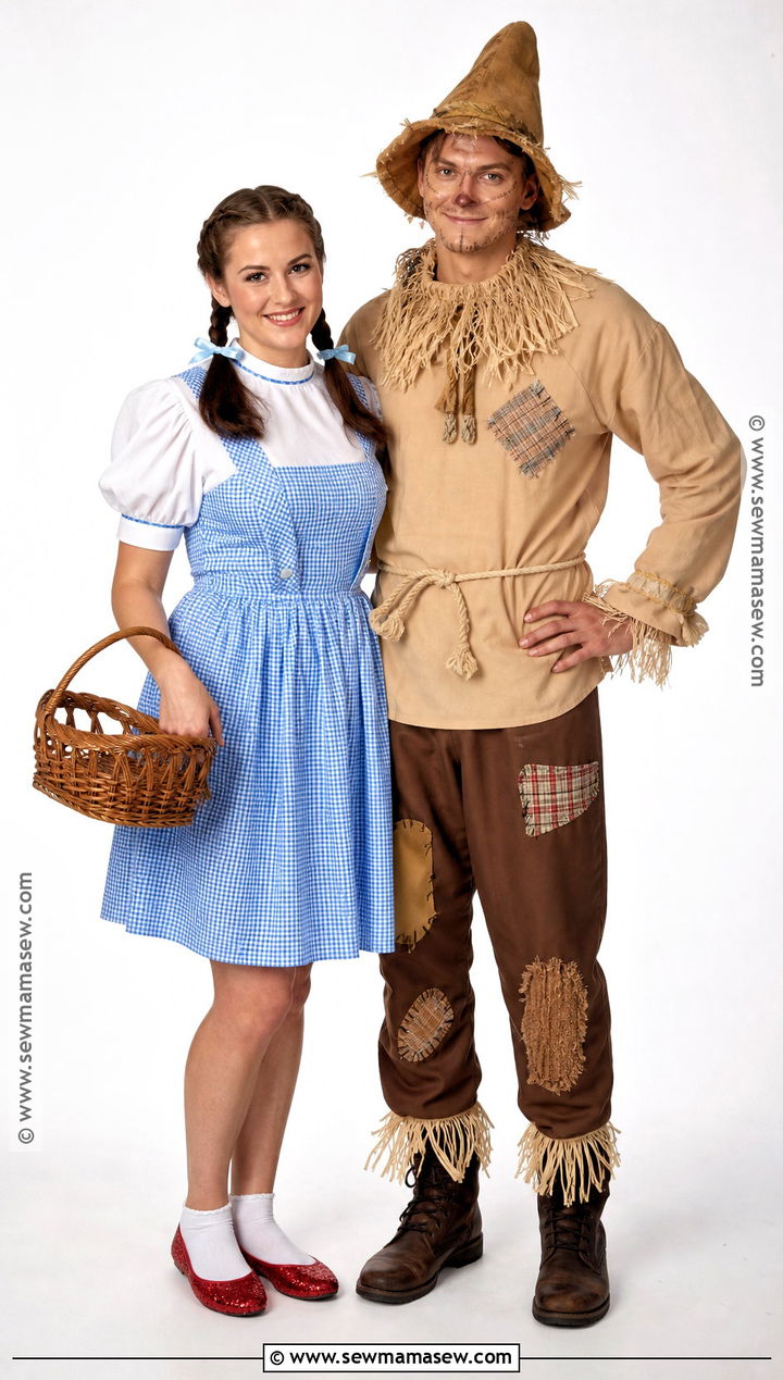 Dorothy And Scarecrow Couple Costume - 40 iconic halloween costumes for couples