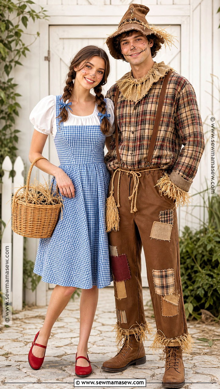 Dorothy And Scarecrow Couple Costume - 50 couple halloween costumes