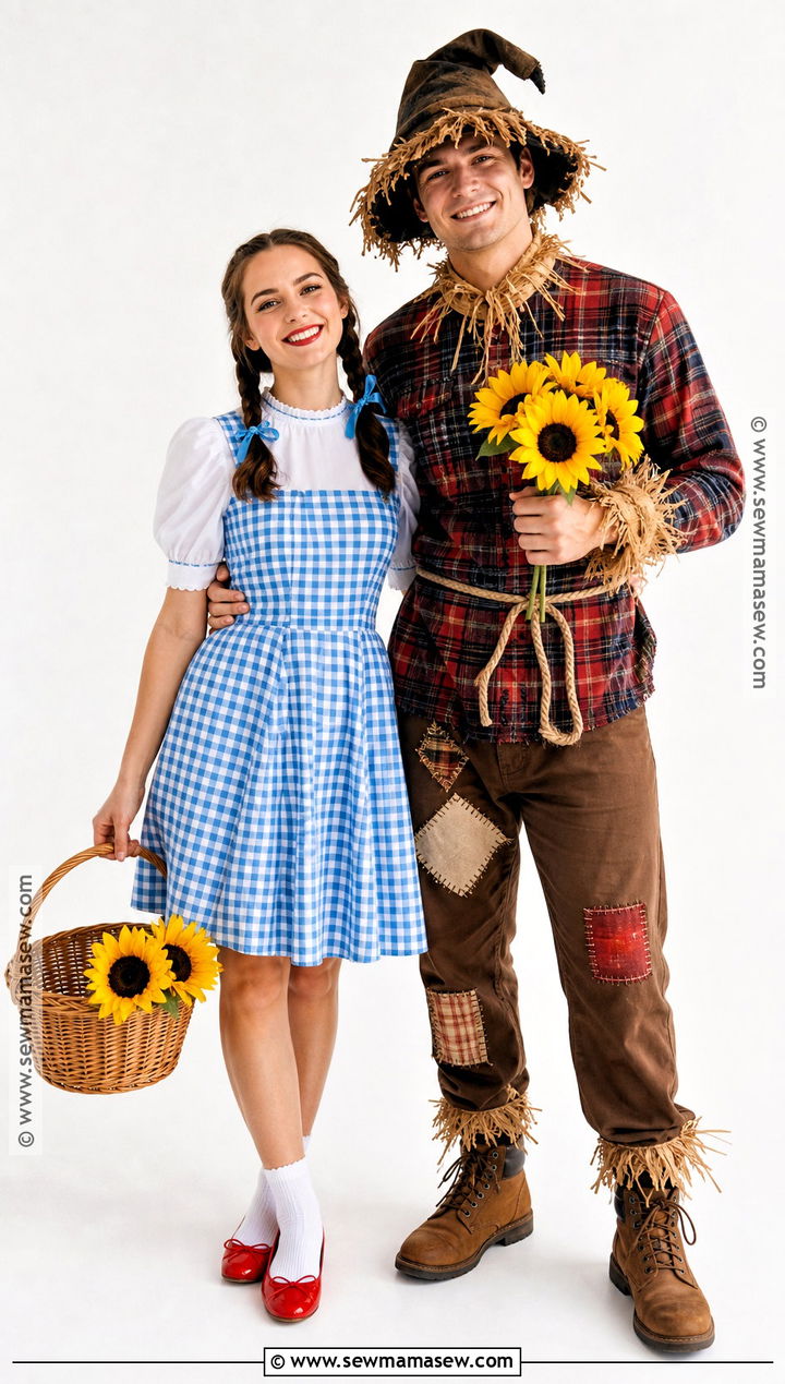 Dorothy And Scarecrow Duo Costume - 50 halloween costumes duo