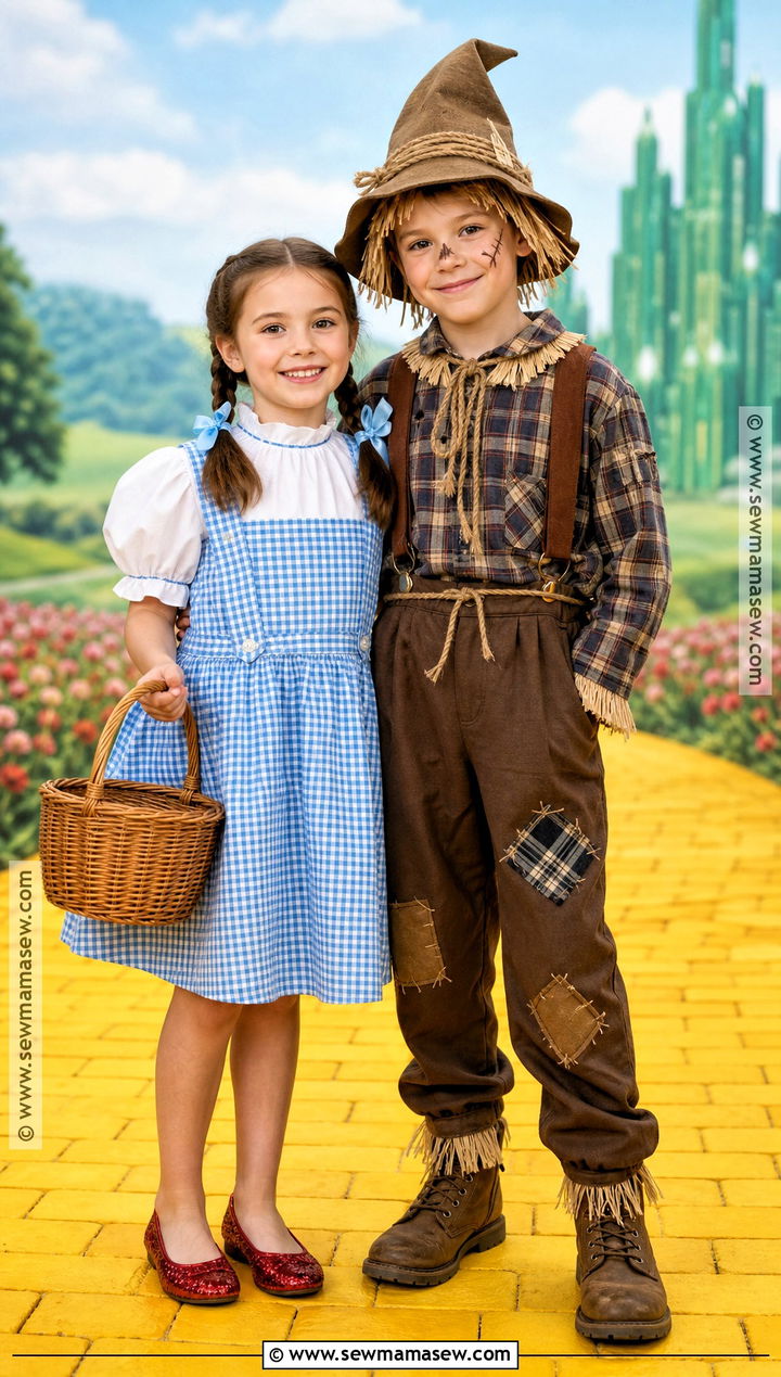 Dorothy And Scarecrow Sibling Costume - 30 sibling halloween costumes boy and for girls