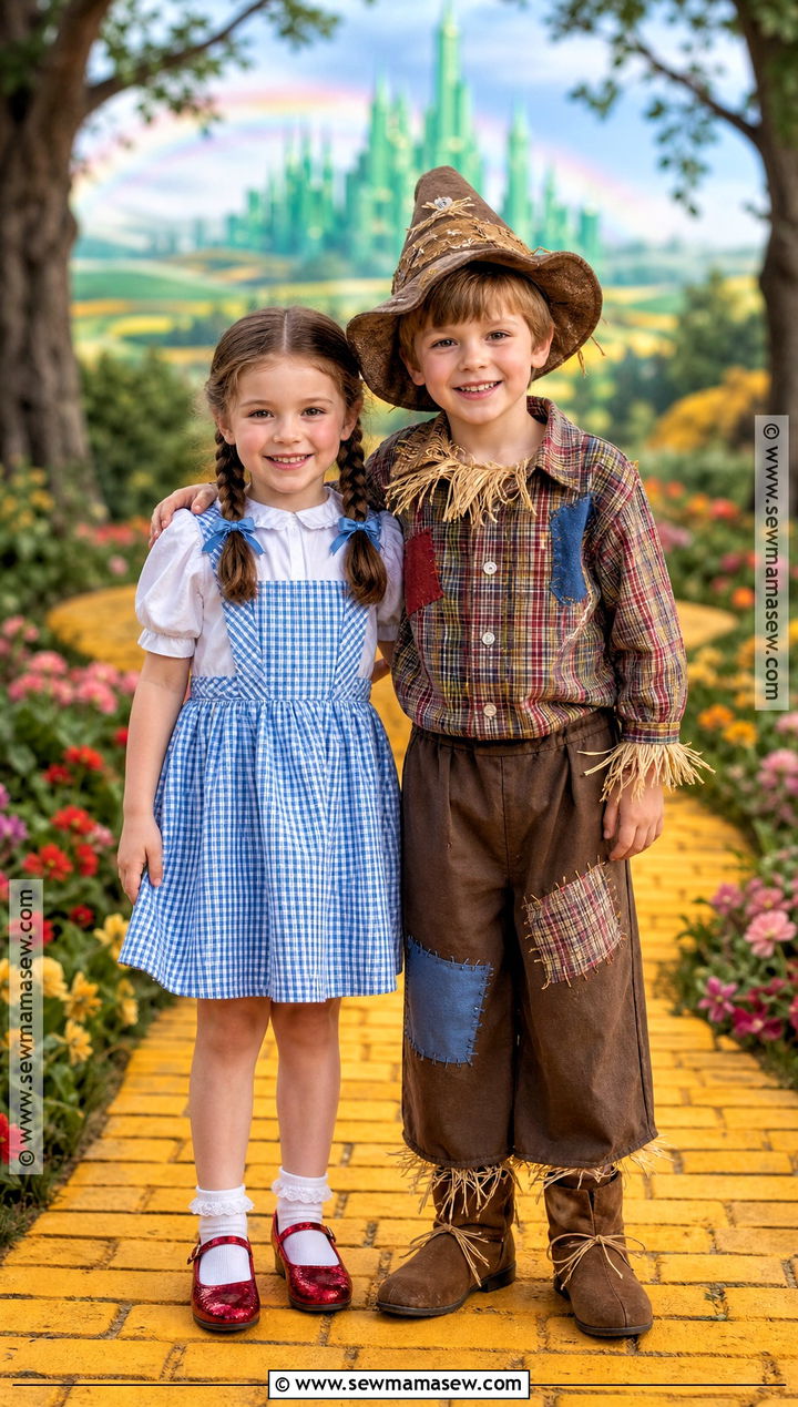 Dorothy And Scarecrow Sibling Costume - 35 brother and sister halloween costumes