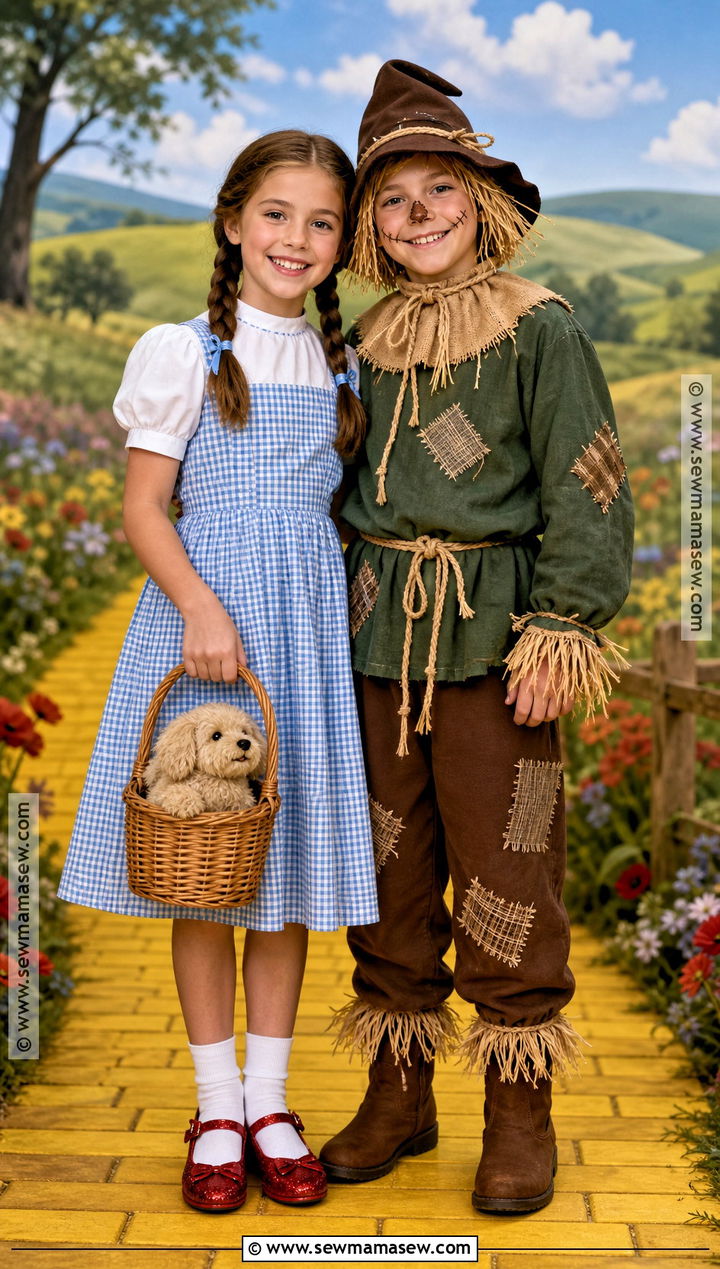 Dorothy And Scarecrow Sibling Costume - 40 sibling halloween costumes