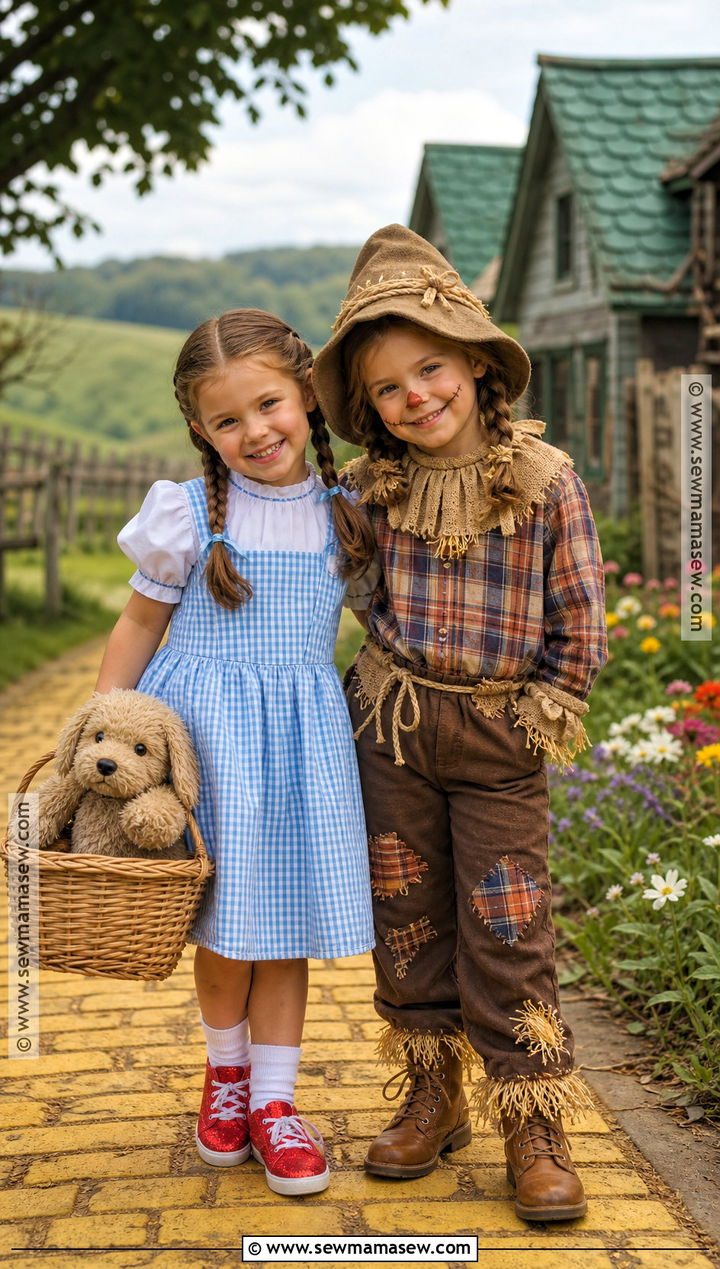 Dorothy And Scarecrow Twin Costume - 30 twins halloween costumes