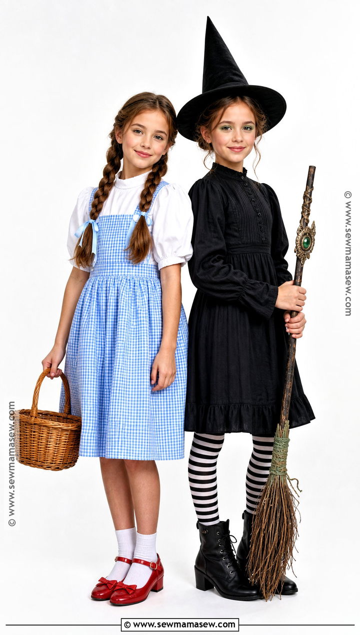 Dorothy And Wicked Witch Twins Costume - 30 twins costume ideas