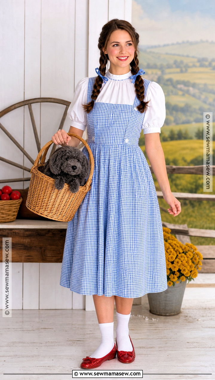 Dorothy Costume With Blue Gingham Dress - 35 halloween costumes one person