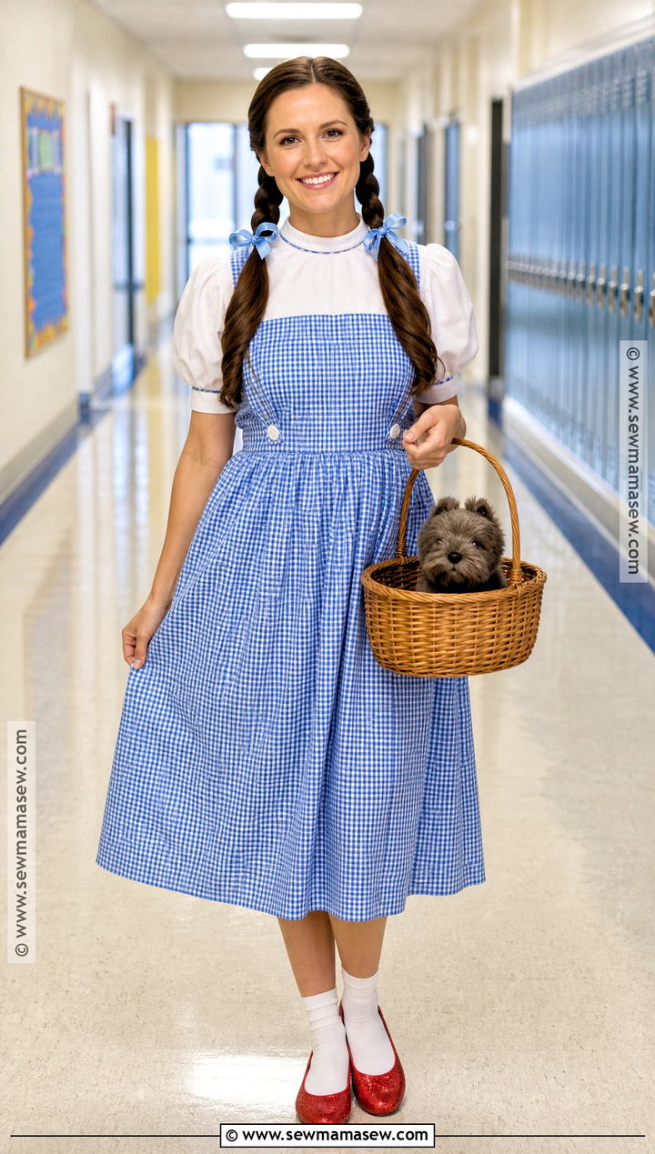 Dorothy Costume With Gingham Dress - 30 storybook character costumes for teachers