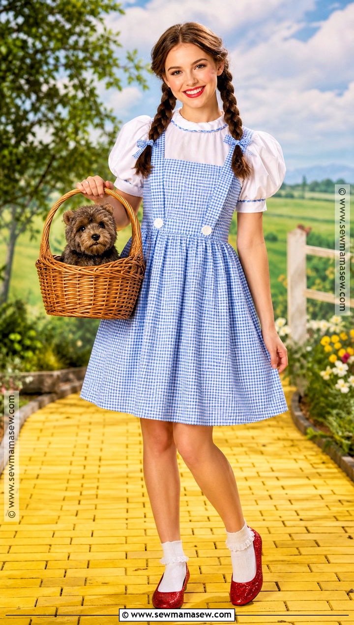 Dorothy Costume With Gingham Dress - 50 cute halloween costumes