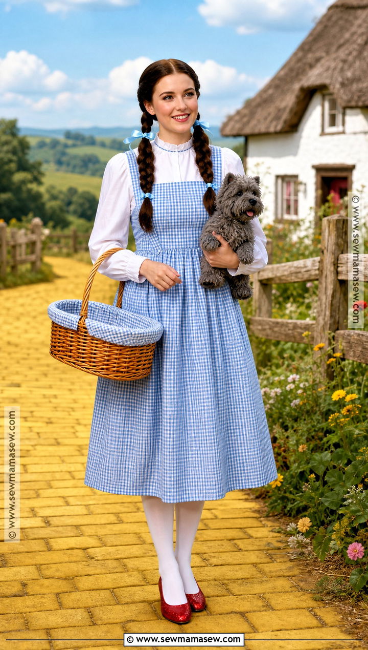 Dorothy Costume With Gingham Midi Dress - 30 halloween costumes modest