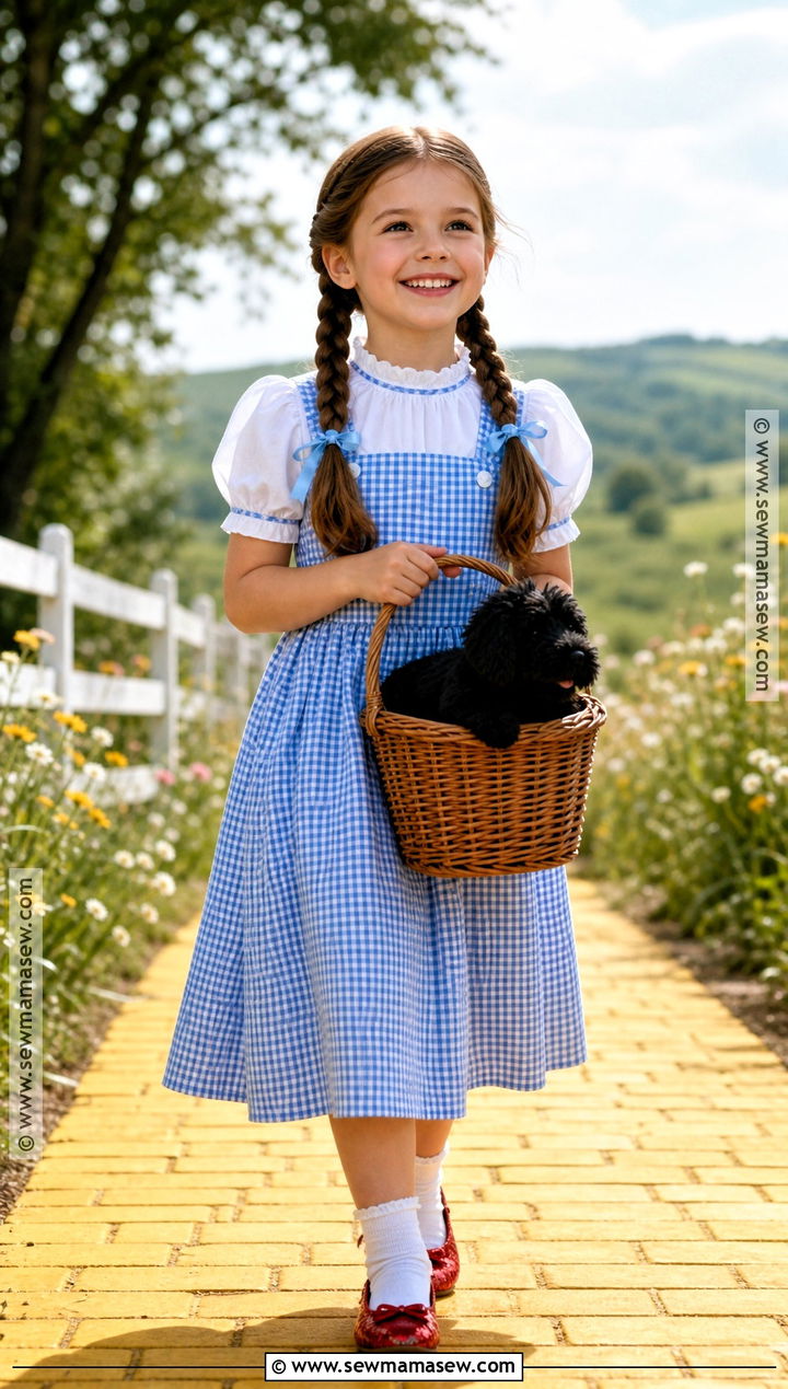 Dorothy Gale Costume With Gingham Dress - 35 book character dress up ideas