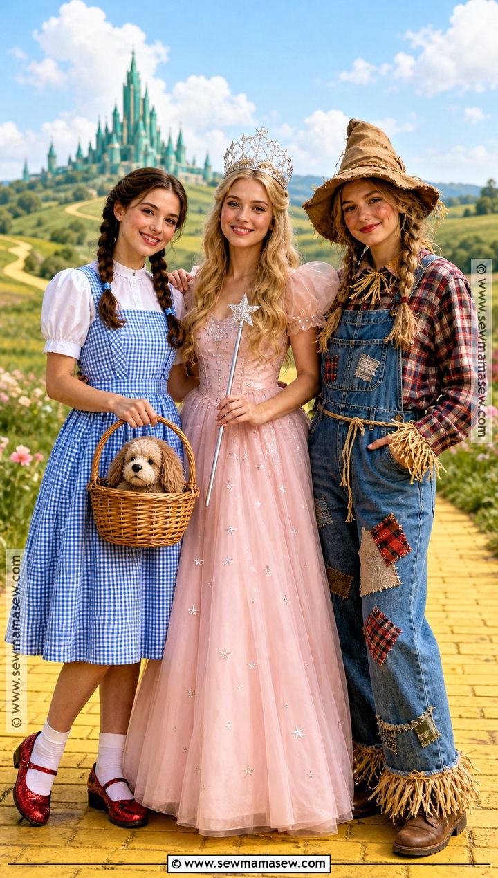 Dorothy Glinda And Scarecrow Trio Costume - 30 trio halloween costumes cute