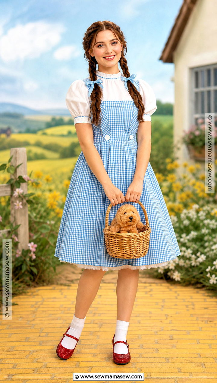 Dorothy Inspired Gingham Halloween Dress - 30 halloween dress ideas