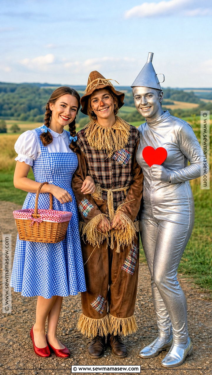 Dorothy Scarecrow And Tin Man Trio Costume - 30 trio dress up ideas
