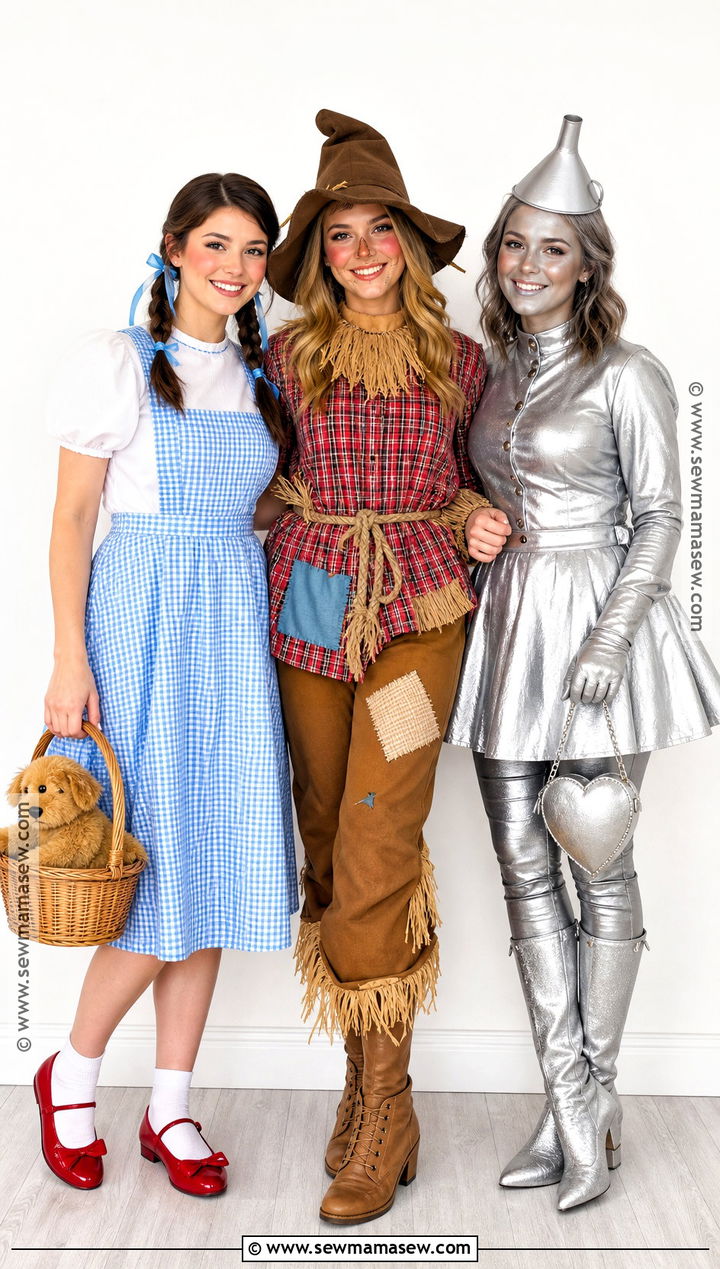 Dorothy Scarecrow And Tin Man Trio Costume - 35 Trio Costumes Halloween