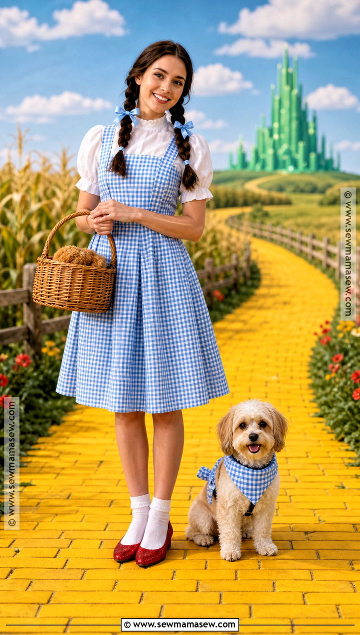 Dorothy and Toto Dog and Owner Costume - 30 dog and owner costumes