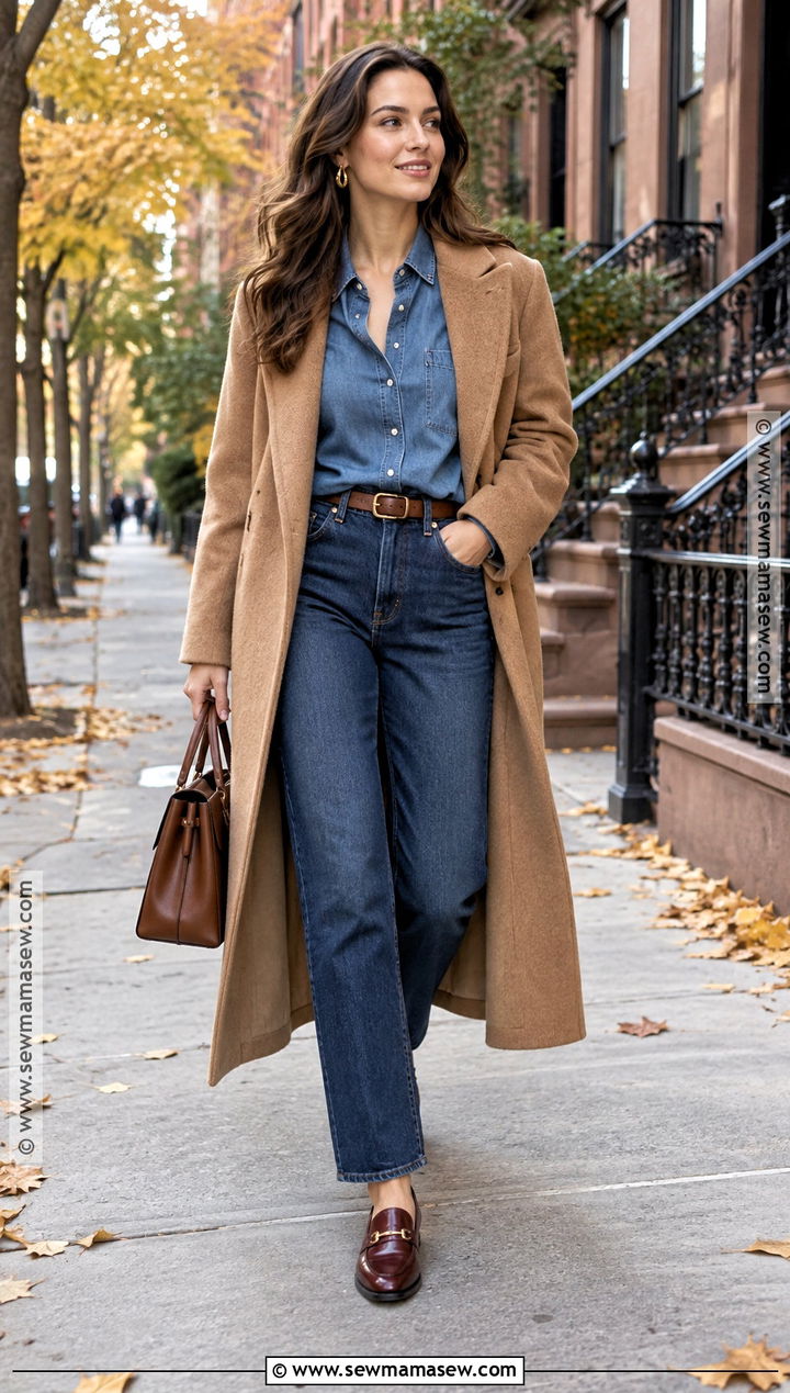 Double Denim NYC Fall Outfit - 25 fall in new york city outfits