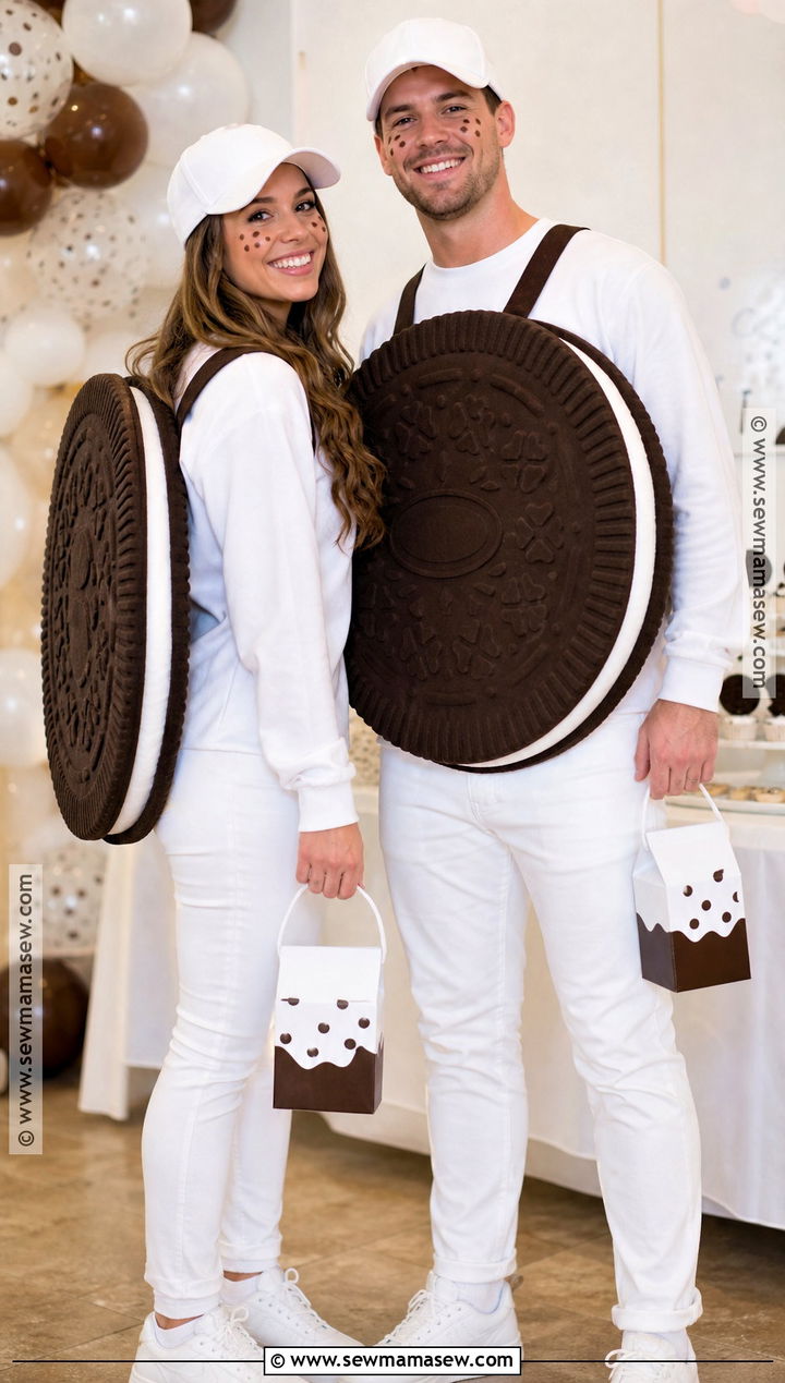 Double Stuffed Cookie Couple Costume - 35 Cookie Costume Ideas