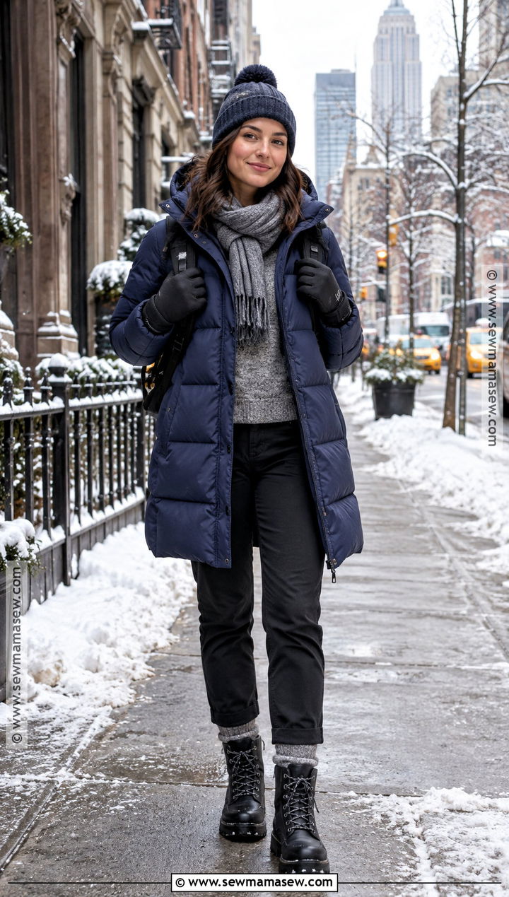 Down Coat And Winter Boots New York November Outfit - 25 new york november outfit ideas