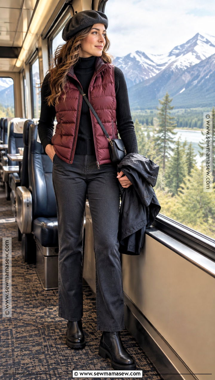 Down Vest And Turtleneck Alaskan Cruise Outfit - 15 Alaskan Cruise Outfits October